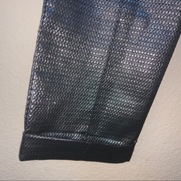 Harlyn Anthropologie Silver Cropped Cuffed Pants - Picture 8 of 15